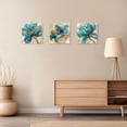 thumbnail image 2 of ZHONGYUTONG 3 Piece Flower Canvas Wall Art Butterfly and Lotus Pictures Wall Decor Floral Painting for Living Room Decor Framed (12.00" x 12.00" x 3PCS), 2 of 5