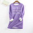 thumbnail image 4 of Birdeem Chemise Décontractée à Manches Régulières Imprimée Mode pour Femmes Hiver Ample Vacances Col Rond, 4 of 12