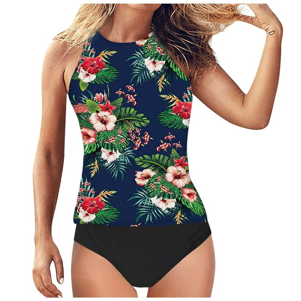  Two Piece High Neck Tankini Swimsuits For Women