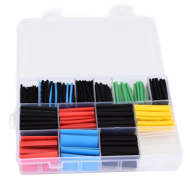 Kit de 580 piezas de tubos termorretráctiles para conexión de cables eléctricos, surtido de manguitos de poliolefina