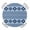 Blue, variant on Black Lozenge Round Table Cover, Coastal Geometric Striped Folk Farm Graphite Waterproof Fitted Tablecloths for 45"-54" Tables, Washable Picnic Table Cover for Camping Dining Indoor Outdoor