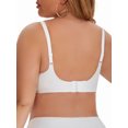 thumbnail image 3 of INSPIRE CHIC Women's Deep V Seamless Wirefree Adjustable Straps Bras Light Soft Cup Plus Size Lingerie XL White, 3 of 4