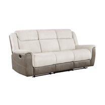 Lexicon Harriette Chenille Double Reclining Sofa in Beige