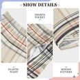 thumbnail image 6 of FORMRS Kids Pajama Pants with Pockets Size 6-8Y Boys Lounge Sleep Bottoms, Beige Plaid Pattern, 6 of 8