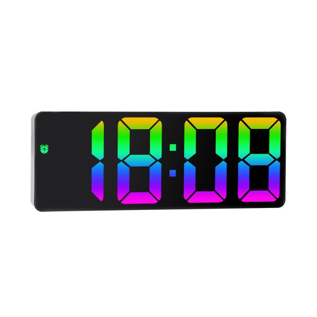 Despertador digital, reloj digital con pantalla LED, muestra la temperatura y la fecha, despertador matutino con función de repetición, control por voz, funciona con USB/batería, carcasa negra y núme JAMW Sencillez
