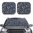 thumbnail image 2 of Multi-Size 2pce Car Front Glass Visor Collapsible Sunscreen No Odor Comfortable For Most Cars Suv Trucks Flowers (14), 2 of 7