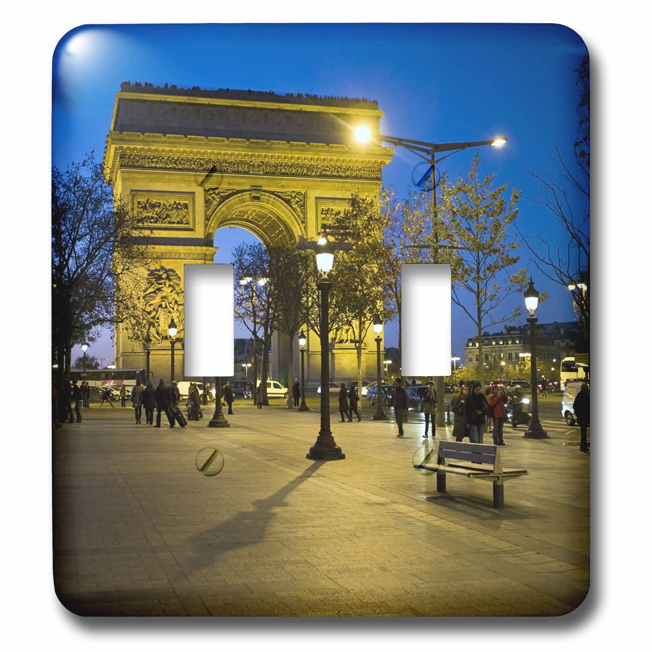 Paris 3dRose lsp_81424_2 Arch of Triumph France EU09 DBN0547 David Barnes Double Toggle Switch 