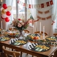 thumbnail image 5 of Sunflower Round 13 Inch Placemats Set of 2, Black White Check Farmhouse Bee Vase Floral HeatResistant Non Slip Place Mats for Dining Table, Wipeable Braided Kitchen Table Mats for Housewarming, 5 of 9