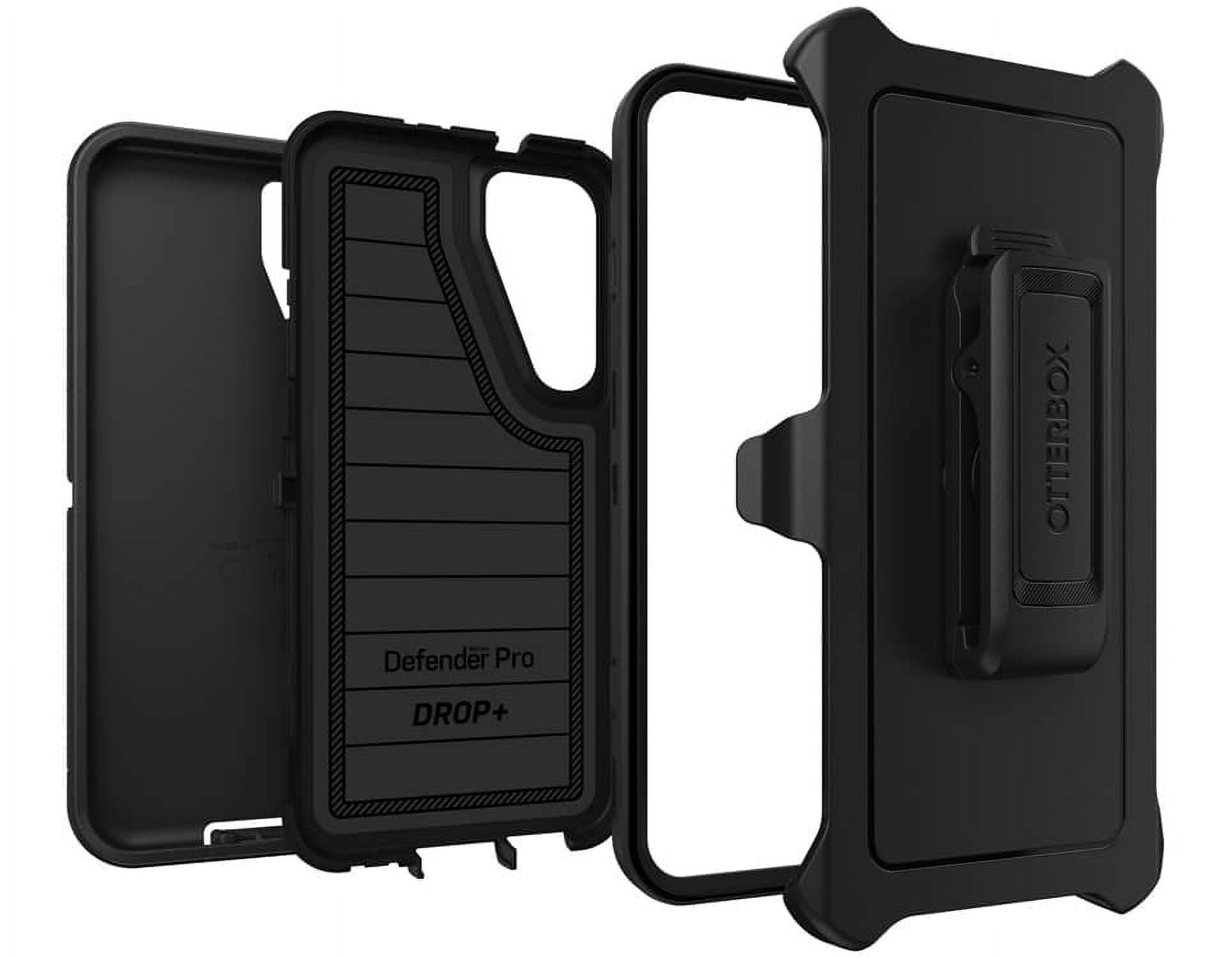 OtterBox Defender Rugged Holster Cell Phone Case for Samsung Galaxy S23 Plus, Black