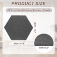 thumbnail image 2 of Uxcell 18pcs Acoustic Panels 10.2" x 11.8" x 0.3" Hexagon Self Adhesive Sound Proof Wall Panels High Density Sound Deadening Foam Panel for Home Office Recording Room Studio, Cement Gray, 2 of 7