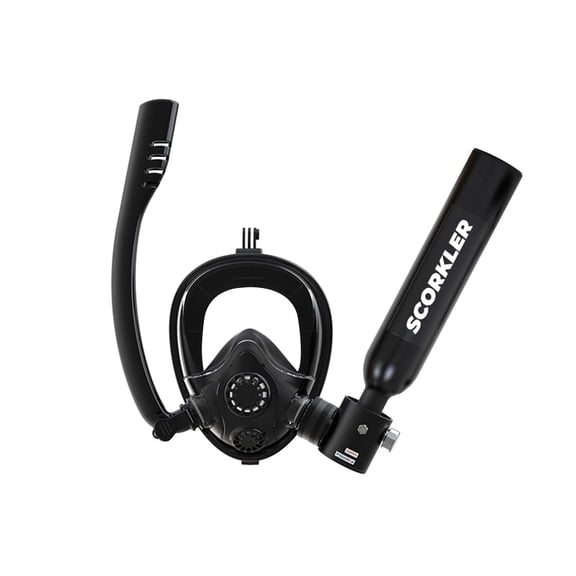 SCORKLER 0.5 L High Pressure Design Aluminium Alloy Diving Tank w/ Full Face Mask, Connector, 1 Count