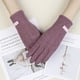thumbnail image 3 of Guantes de terciopelo de conejo de imitación de otoño e invierno, guantes de bicicleta para mujer, guantes de montar deportivos cálidos con pantalla táctil de primavera y otoño e invierno, 3 of 6