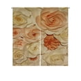 thumbnail image 1 of ABPHQTO Blanco Naranja Rosas Japonesas Noren Cortina Puerta Ventana Tratamiento Cortinas 85x90 cm, 1 of 1