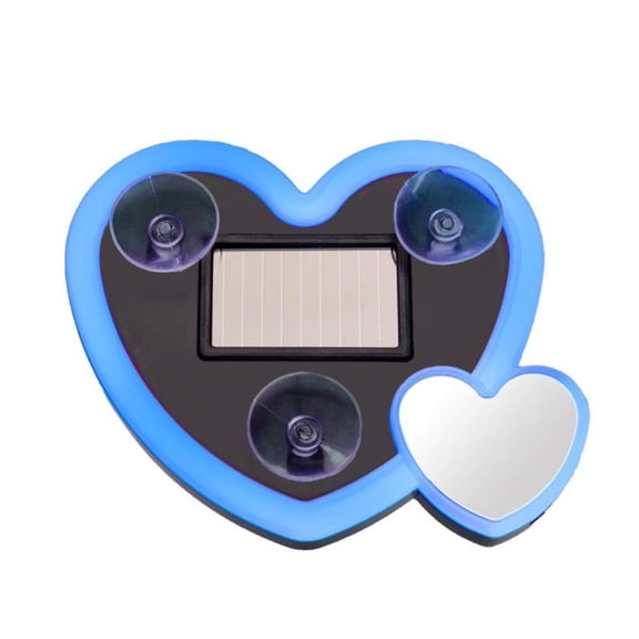 Solar-Powered Neon LED Triangular Car Window Lights with Heart-Shaped Glow - Romantic Auto Interior Decor, Solar Charging, Strong Suction Cup for Cars, Trucks & RVs