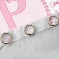 thumbnail image 4 of Manfei Princess Bowknot Curtains Pack of 2 (42x84 Each) For Girls,Letter P Monogram Curtains Blackout For Kids, 4 of 7
