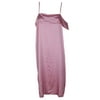 Kensie Cameo Pink Spaghetti Strap Satin Midi Dress L