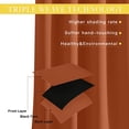 thumbnail image 3 of Winnerw Blackout Burnt Orange Curtain for Bedroom 63 inch Length - Grommet Top Room Darkening Sound Reduction Privacy Thermal Drape for Nursery/Living Room, W52 x L63, 1 Panel, 3 of 5