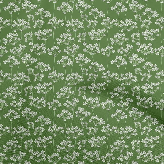oneOone Rayon Green Fabric Floral Craft Projects Decor Fabric Printed By The Yard 56 Inch Wide