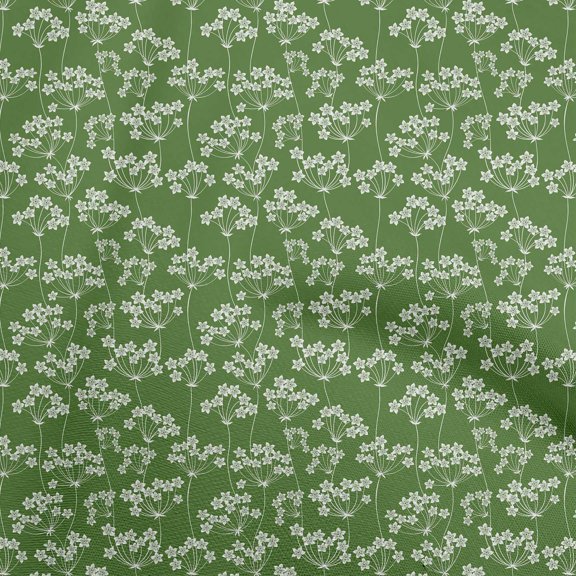 oneOone Cotton Flex Green Fabric Floral Quilting Supplies Print Sewing Fabric By The Yard 40 Inch Wide
