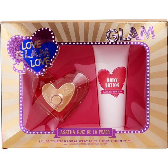 SET AGATHA LOVE GLAM LOVE 2PZS 80ML EDT SPRAY/ BODY LOTION 75ML Agatha Ruiz de la Prada 80Ml