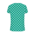 thumbnail image 4 of Fmbrln Womens Summer Polka Print Short Sleeve Tops Fashion V Neck Boho T-Shirts Casual Loose Vacation Beach Tees Blouse, 4 of 5