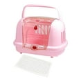 thumbnail image 4 of Jaula para perros resistente, portátil, con ventilación, ligera, para viajes, con laterales rígidos. Rosa, 4 of 9