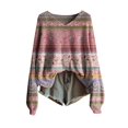 thumbnail image 4 of NMMUED Womens Pullover Sweaters V Neck Sweaters for Women Pull Over Sweaters Womens Light Sweaters for Women Loose Sweaters for Women Lightweight Sweaters for Women Pink S, 4 of 4