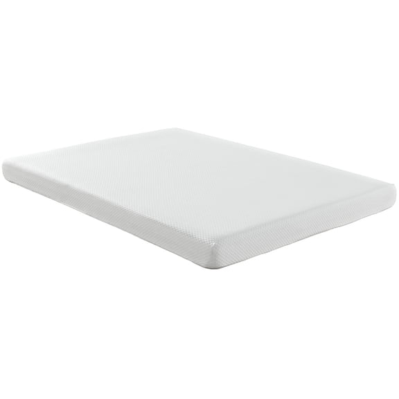 Modern Contemporary Urban Design Bedroom 6inch Full Size Mattress, White, Fabric