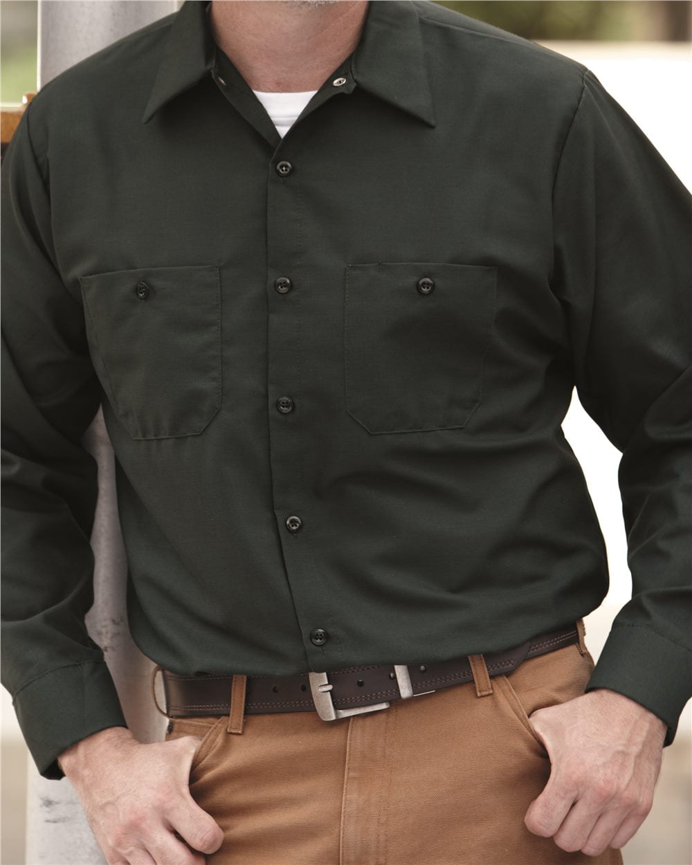 long sleeve work shirts walmart