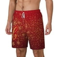 thumbnail image 2 of Uemuo Merry Christmas Pattern Mens Swim Trunks Quick Dry Board Shorts with Mesh Lining, Stretch Beach Shorts Quick Dry No-Chafing Board Shorts-Large, 2 of 9