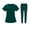 A018_Dark Green, variant on LHVUOA Women's Scrubs Healthcare Sets, Soft Stretch Scrub Shirts.