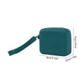 thumbnail image 3 of Silicone Mini Makeup Bag,Waterproof Lightweight Zippered Cute Purse with Wrist Strap for Bathroom Daily Use Travel,Green, 3 of 6