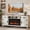 White, variant on Sonegra 70" Fireplace TV Stand, Entertainment Center for TVs Up to 80”, TV Console with Storage Cabinets, Media Console for Living Room, White TV Stand and Black Fireplace