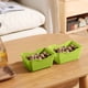thumbnail image 5 of Mini caja de almacenamiento de joyas de plástico color caramelo | Mini organizador apilable con asa | Multiusos para escritorio de oficina, armario, cocina, baño | 15x10x7cm | Colores variados | 1, 5 of 5