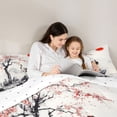 thumbnail image 4 of Erosebridal Crane Flower Kids Twin Comforter Sets, Retro Ink Printing Bedding Set, 2pcs, 4 of 6