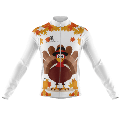 Long Sleeve Cycling Jersey Thanksgiving Turkey Mens - 5XL