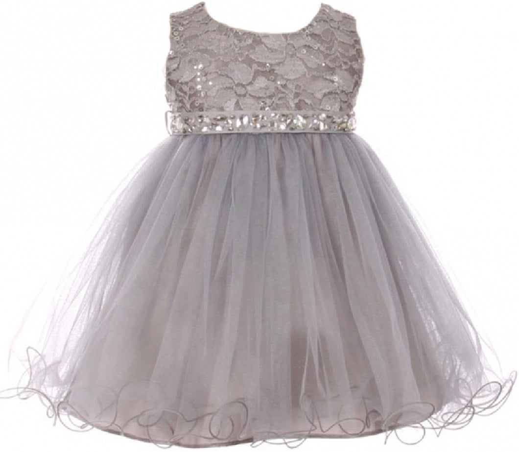 silver baby dress