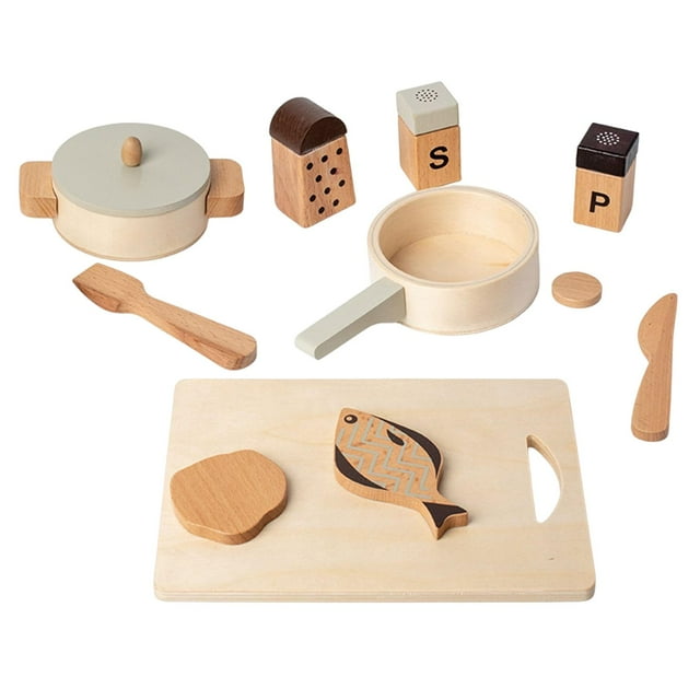 Juego de cocina de madera, juego de juguete para juego de imitación, tabla Zulema juego de cocina