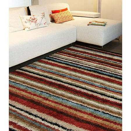 Shag Rainbow Area Rug, Multi