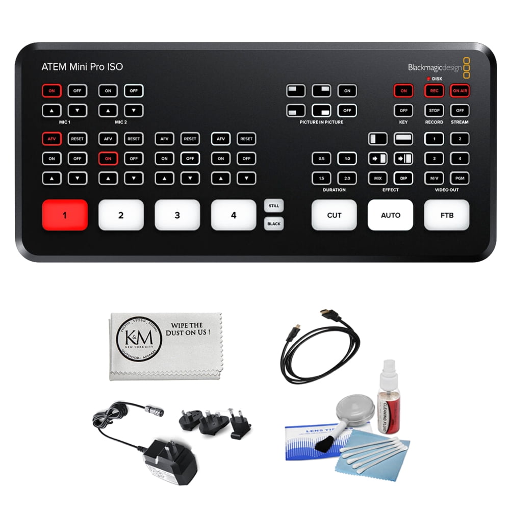 Blackmagic Design ATEM Mini Pro ISO HDMI Live Stream Switcher Bundle