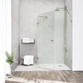 thumbnail image 2 of VIGO Verona 34 in. L x 34 in. W x 73 in. H Frameless Hinged Neo-angle Shower Enclosure in Brushed Nickel with Clear Glass, 2 of 10