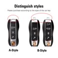 thumbnail image 4 of Zinc Alloy Car Key Case Car Key Full Cover Protection Bag For Cayenne Panamera Macan 911 718 Taycan Boxster Cayman 918 A- Black Brown, 4 of 6