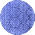 thumbnail image 1 of Ahgly Company Indoor Round Oriental Blue Industrial Area Rugs, 3' Round, 1 of 4