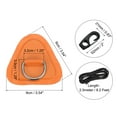 thumbnail image 2 of Uxcell D-Ring Patch 4 Pcs 3.5 Inch Triangle PVC Patch Pad Stainless Steel D-Ring with 8.2ft Elastic Cords Orange, 2 of 7