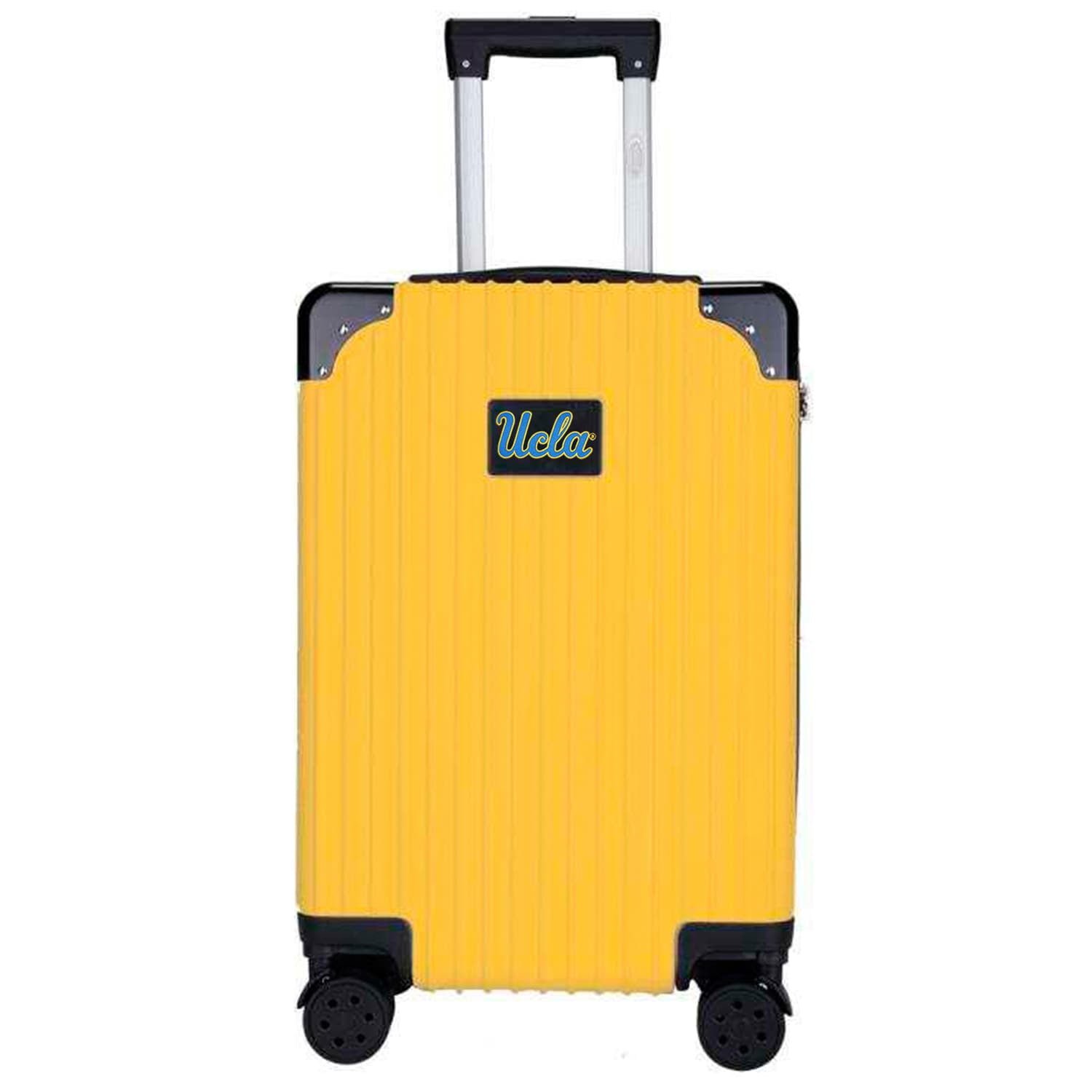 yellow hard suitcase