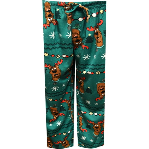 Briefly Stated Mens Scooby Doo Christmas Jingle On Silky Fleece Lounge Pants (Small)