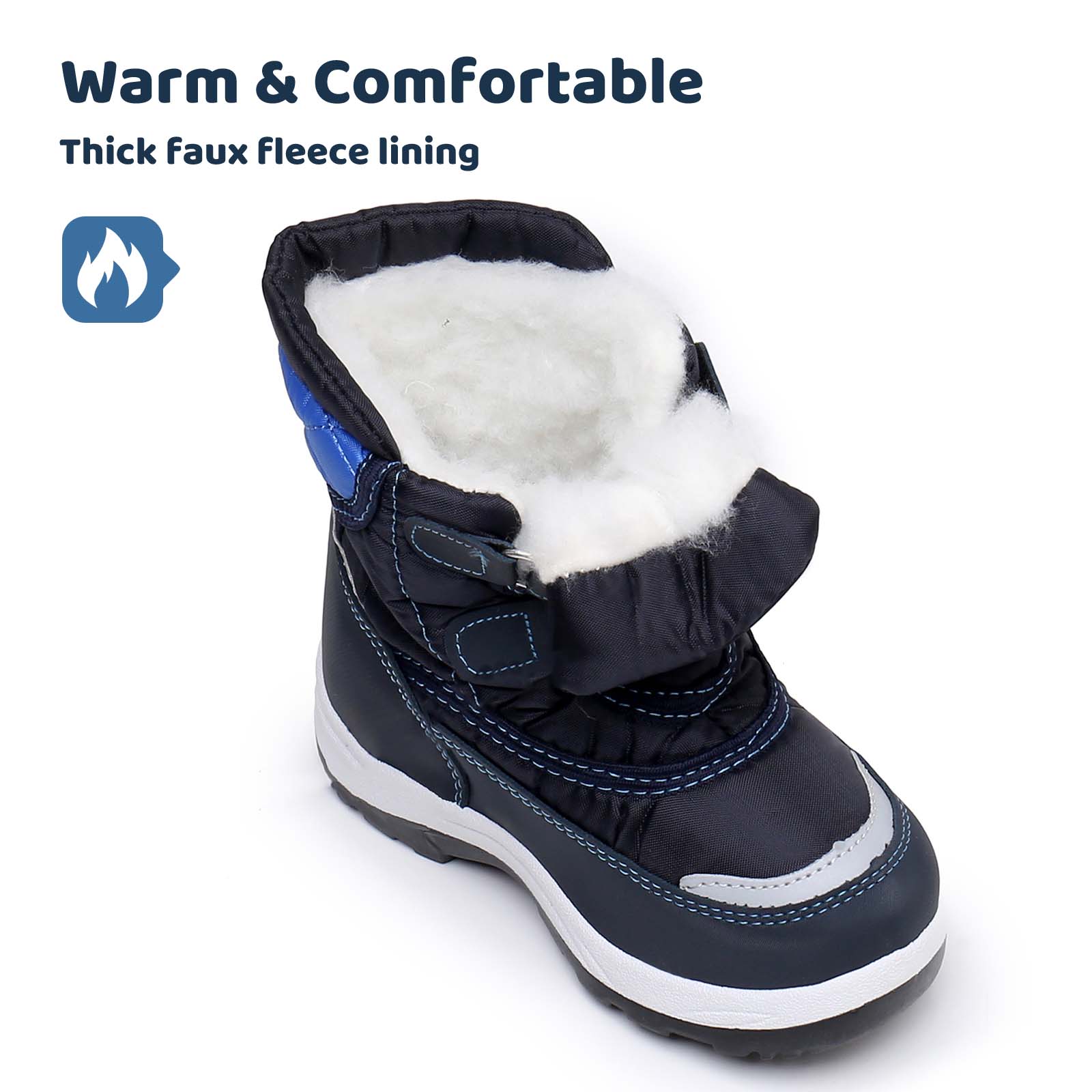Apakowa Boys Winter Snow Boots photo 4