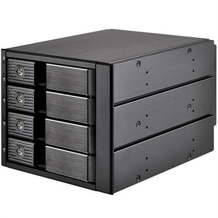 3x5.25" device bay to 4x3.5" SAS/SATA 6.0 Gbits trayless hot-swap HDD cage