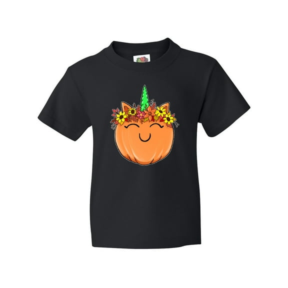 Inktastic Pumpkin Unicorn for Halloween and Thanksgiving Youth T-Shirt
