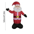 thumbnail image 3 of Christmas Inflatable Santa Claus with LED Lights, Waterproof Blow Up Outdoor Yard Decoration with Blower & Stakes, PVC Holiday Decor for Xmas & New Year, 3 of 5